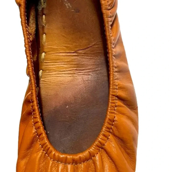 Imperfect Tieks ballet flats classic tan Italian  leather ballet flats size 9 - Picture 7 of 15